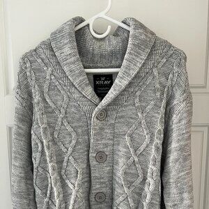 XRAY Sweater Men's M Oatmeal Button Cardigan